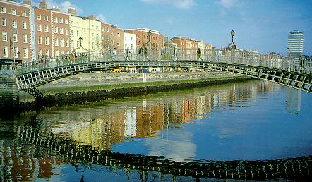 Ha Penny Bridge over the Liffey River